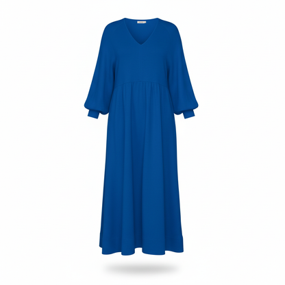 Merilyn - Elegantes Kleid mit V-Ausschnitt und langen Ärmeln